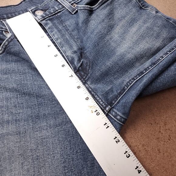 Levi's 541 Jeans Mens 32x32 Blue Dark Wash Faded Tapered Leg Stretch Denim Y2K - Picture 5 of 13